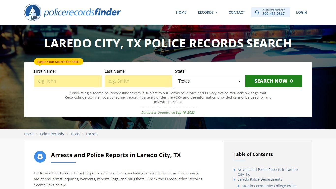 Laredo, Grundy County, TX Police Reports & Police Department Records