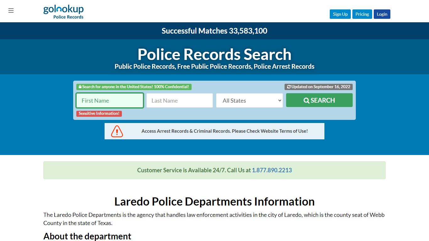 Laredo Police Departments, City of Laredo Police Department - GoLookUp